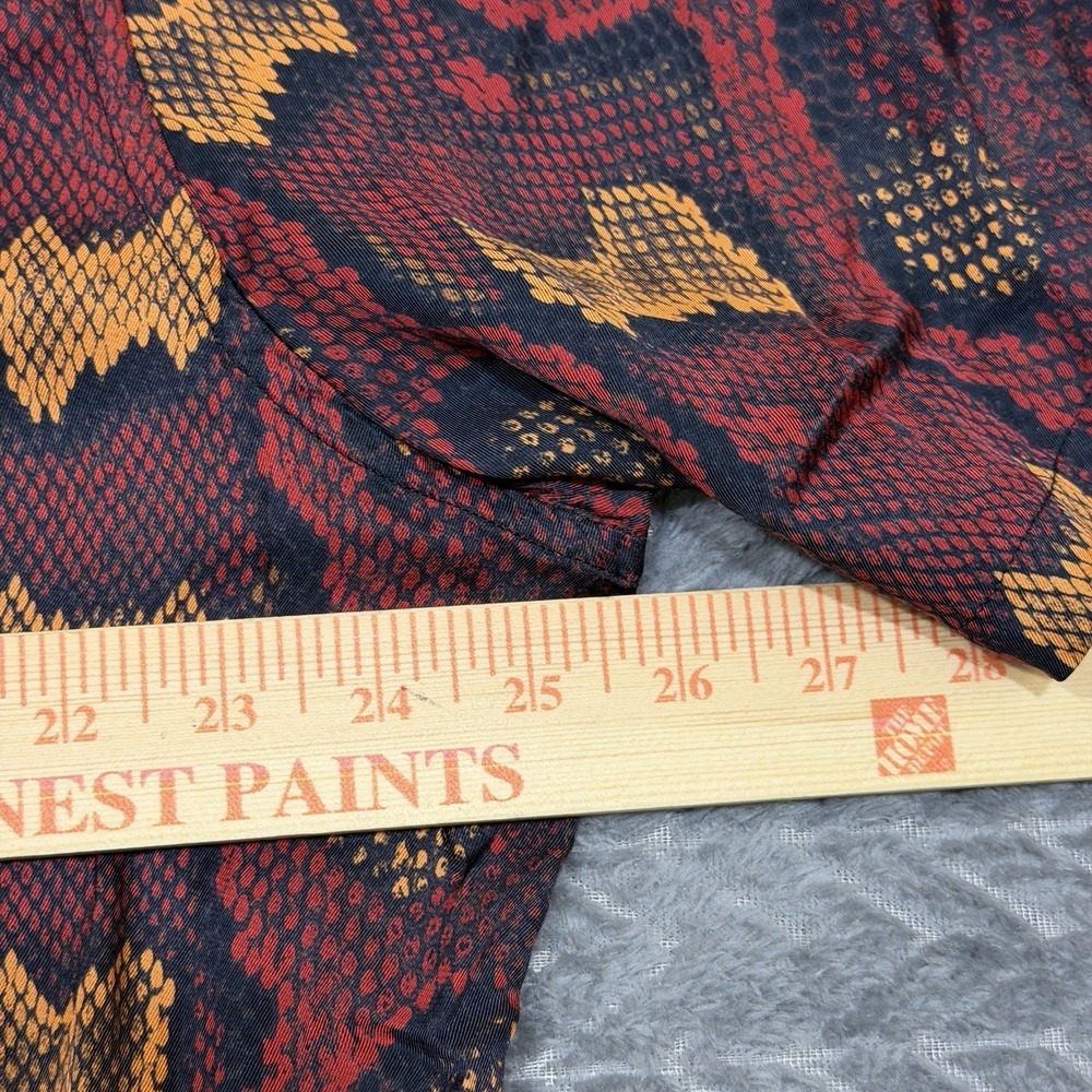 AllSaints Shirt Button Up Men 2XL Snake All Over Print Pocket Lightweight Dress - Picture 12 of 14